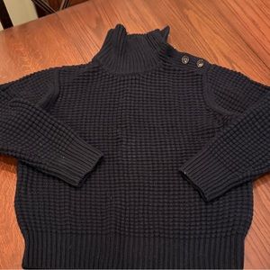 Banana republic sweater navy side button neck